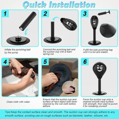 Boxing Ball for Desk - Stress Reducing Boxing Ball with Suction Cup, Stress Ball for Office, Workplace & Home, Perfect Gift Idea.