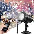 Christmas Snowflake LED Projection Lamp Outdoor IP65 Waterproof with Remote Control for Indoor Party Garden Wedding Bar