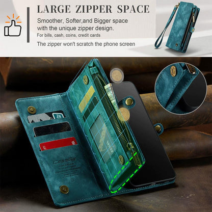 2-in-1 Detachable Wallet Case for iPhone 16 & Samsung, Retro Leather Flip Case with Card Holder & Magnetic Zipper, Dark Pink Dark Pink iPhone16 Pro Max.