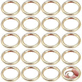 30pcs Round Carabiners 33mm Round Gold Snap Spring Ring Buckle Zinc Alloy Keychain Hook Clips for Crafts and Bag Accessories