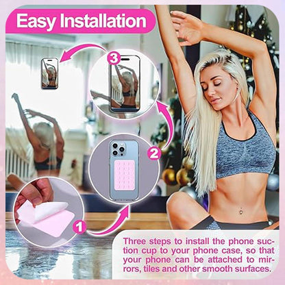 5pcs Silicone Suction Cup Phone Case Mount, Silicone Phone Suction Cup Plate, Non-Slip Suction Cup Phone Mount, Sticky Phone Case for Walls_yux.