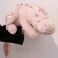 Cute Plush Dragon, Weighted Dinosaur Toy Children Adult Gift Or Decoration Pink 110cm.