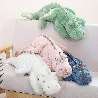 Cute Plush Dragon, Weighted Dinosaur Toy Children Adult Gift Or Decoration Pink 110cm.