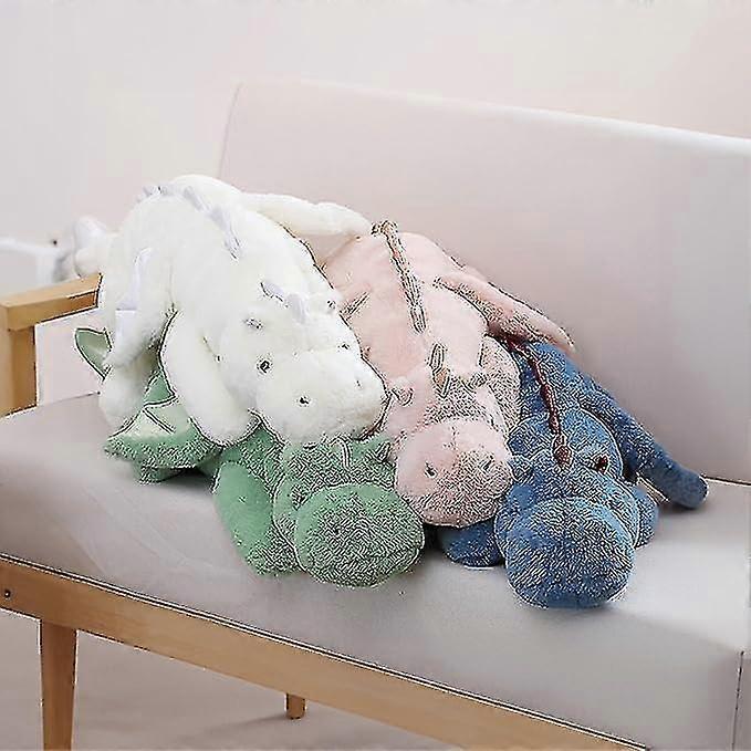 Cute Plush Dragon, Weighted Dinosaur Toy Children Adult Gift Or Decoration Pink 110cm.