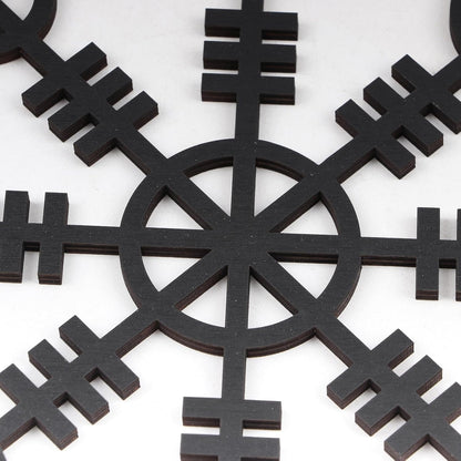 Metallic Viking Wall Art | Nautical Nordic Compass Decor for Bedroom or Living Room