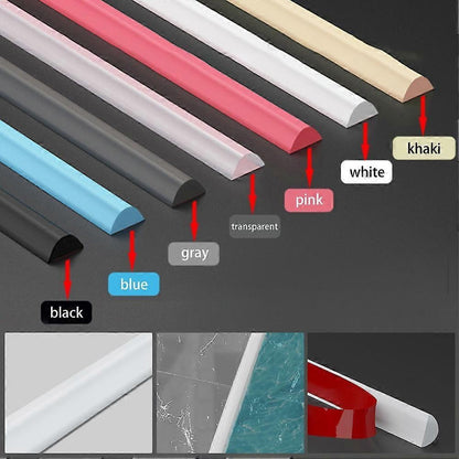 Shower Barrier Water Barrier 50/100/200cm Bendable - Perfect black 200cm-max black 200cm
