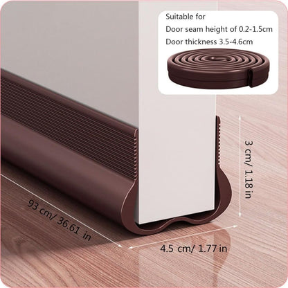Soundproofing Door Strip - Door Bottom Sealing Strip - White - 93 cm - For Draught, Sound and Dust Insulation