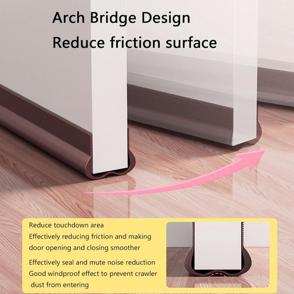 Soundproofing Door Strip - Door Bottom Sealing Strip - White - 93 cm - For Draught, Sound and Dust Insulation