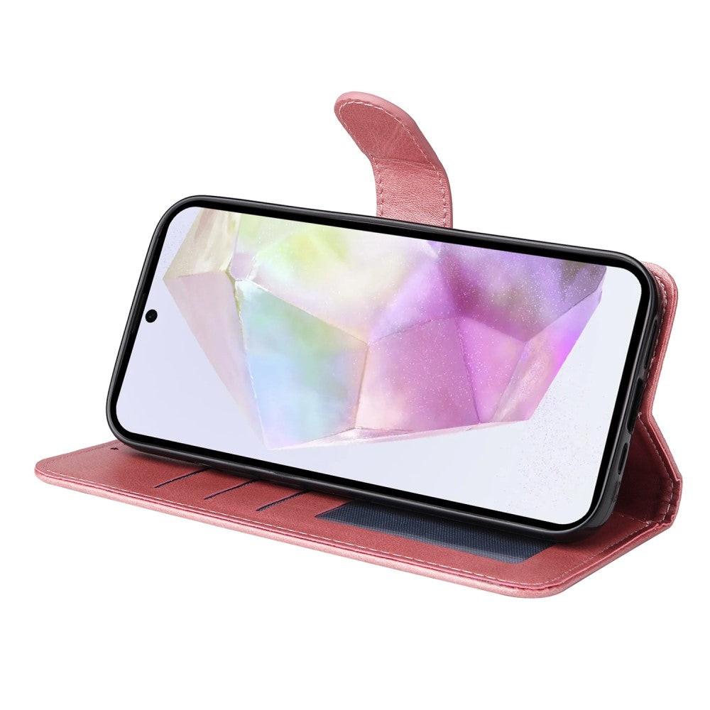 Compatible with Samsung A56 5G Compatible PU Leather Wallet Case - More Colors Pink.