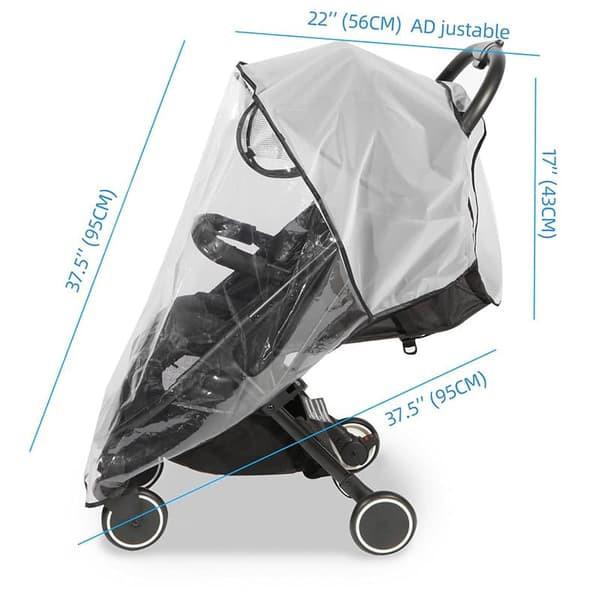 Universal Stroller Rain Cover, 5-in-1 Cover - Transparent Rain Cover for Stroller.