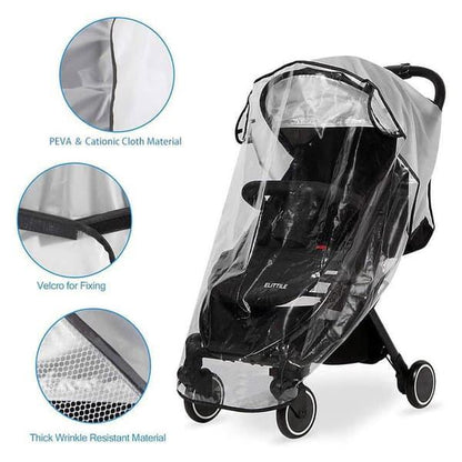 Universal Stroller Rain Cover, 5-in-1 Cover - Transparent Rain Cover for Stroller.