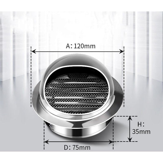 Stainless Steel Ventilation Grille, 80mm, Durable Airflow Equipment.