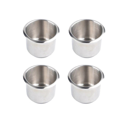 4pcs Universal Marine Boat Cup Holder 68X55mm Stainless Steel Drop-in Drink Holder for Poker Table Sofa_yux.