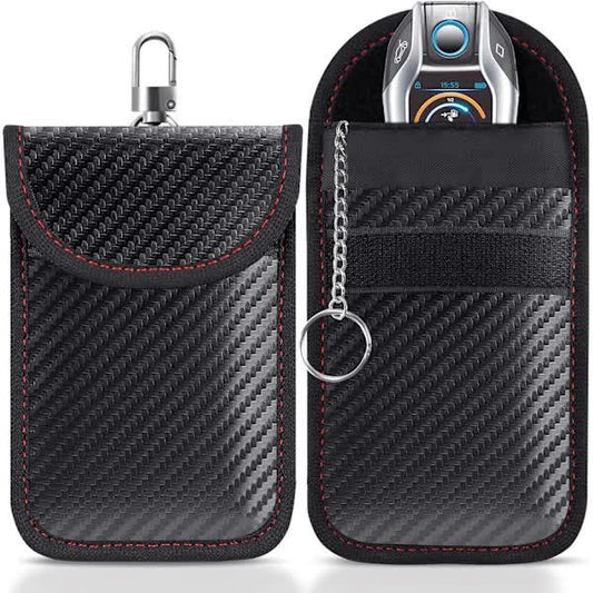 2-Pack Faraday Car Key Case | Signal Blocking Car Key Pocket | Keyless Car Key Case.