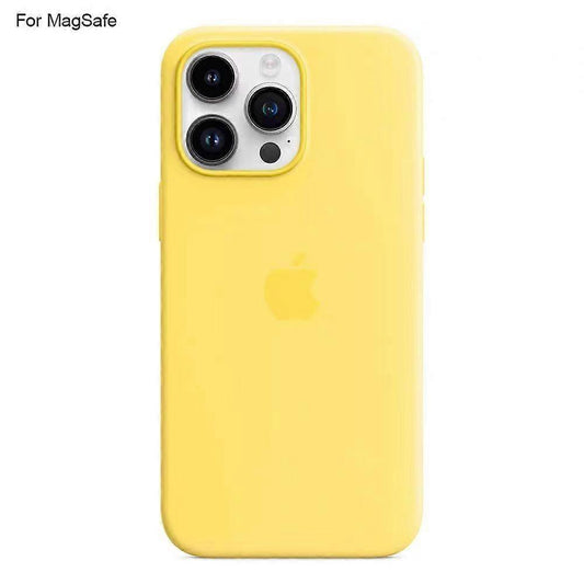 Compatible with iPhone 14 Pro Case Compatible with MagSafe Liquid Silicone Phone Case [Induction Popover]- Perfet Light Yellow_MGF Light yellow.