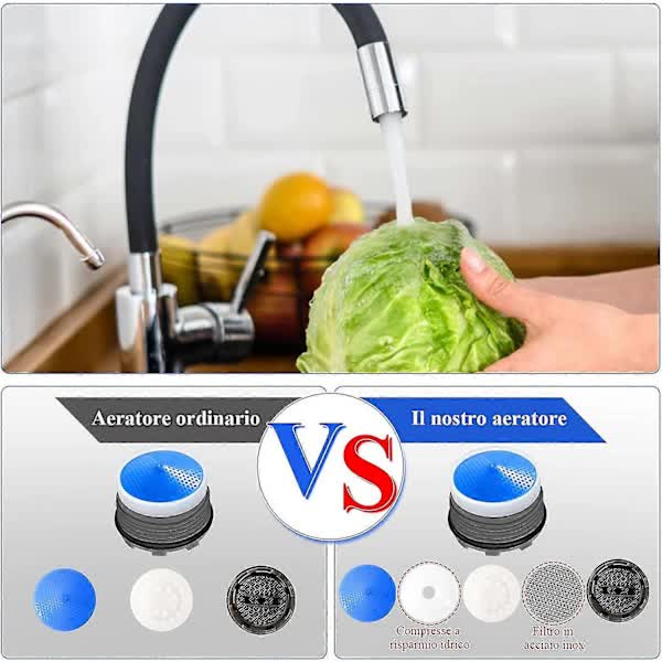 pcs M18.5 Aerator, Kitchen and Bathroom Faucet Aerator, Water Saving Plastic Sink Faucet Aerator With 2 Keys, Blue