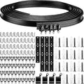 Meter Black Bendable Ceiling Track for Curtains, Flexible Ceiling Curtain Track