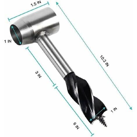 Manual drill, hand drill for woodworking with leather case for bushcraft settlers, woodworking wrench, outdoor wood drill, hole, wood plug.