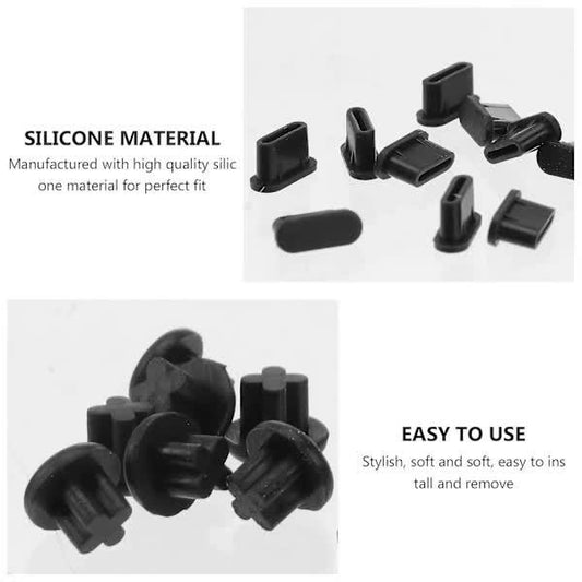 ãPPã10 Pairs Small Phone Port Dust Cover Earphone Jack USB C Dust Cover Smartphone Dust Cover USB C Connector.
