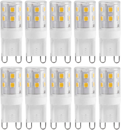 10pcs G9 2W 16LED Mini LED Bulbs, Ceramic Base, Eye Protection, Dimmable Design, Energy Saving Equivalent to 30 Watt Halogen