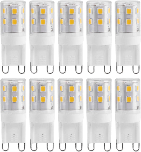 10pcs G9 2W 16LED Mini LED Bulbs, Ceramic Base, Eye Protection, Dimmable Design, Energy Saving Equivalent to 30 Watt Halogen