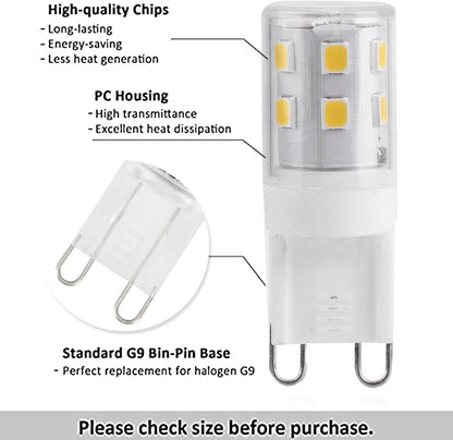 10pcs G9 2W 16LED Mini LED Bulbs, Ceramic Base, Eye Protection, Dimmable Design, Energy Saving Equivalent to 30 Watt Halogen