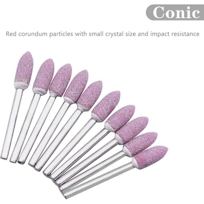 100pcs Abrasive Polishing Mounted Stone Rotary Tool Grinding Wheel for Dremel Rotary Tool 3mm Shank..DEBUNS.
