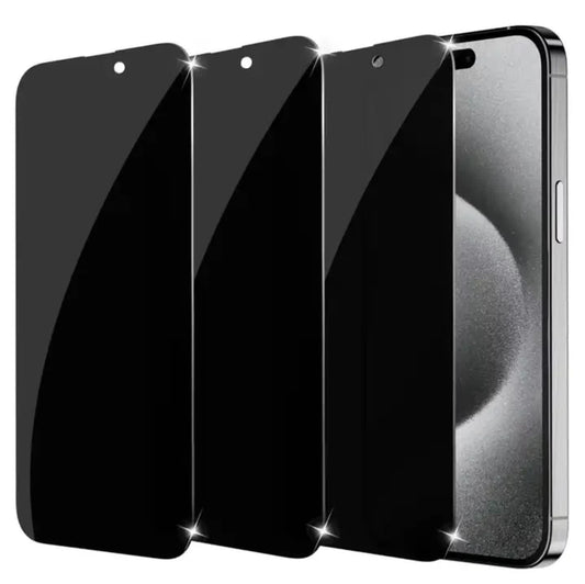 New 3-pack Compatible with iPhone 16 Pro Max Privacy Tempered Glass Screen Protector.