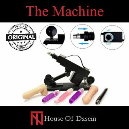 House Of Dasein Automatic Sex Machine Plus Choose Your Own Attachments Dildos / Vibrator - Machine + 2S 2M 2H