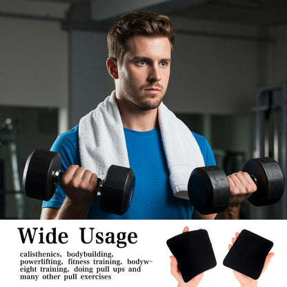 8 PCS Gym Grip Pads Rubber Weight Big Back Lifting Grips Workout Hand Pads Anti-Slip Weight Training Hand Grips Hands Protector for Gym Pull up Training Men Women No Sweaty (Black)