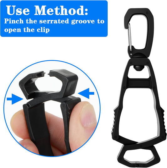 6PCS Glove Clips for Work Glove Holders, Powerful Bite Gloves Holder Clip for Duty Belt and Pants Prevent Loss and Free Hands Gloves Clips for Construction Improve Work Efficiency and Safety (2 Color)