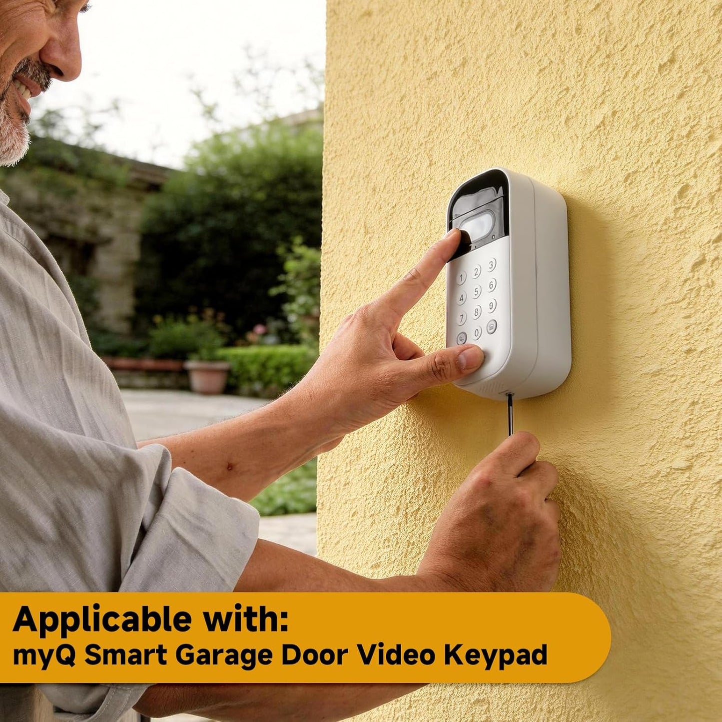 Screwdriver Replacements and 6 Pcs Security Mounting Screws Compatible with myQ Smart Garage Door Video Keypad, Easy to Install