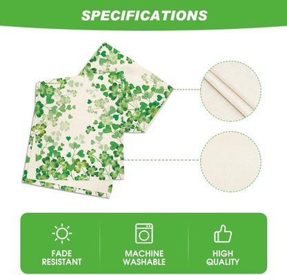 Shamrock Love Heart 210 GSM St. Patrick's Day Table Runner, Seasonal Spring Kitchen Dining Table Decoration for Home Party Decor 13x72 Inch
