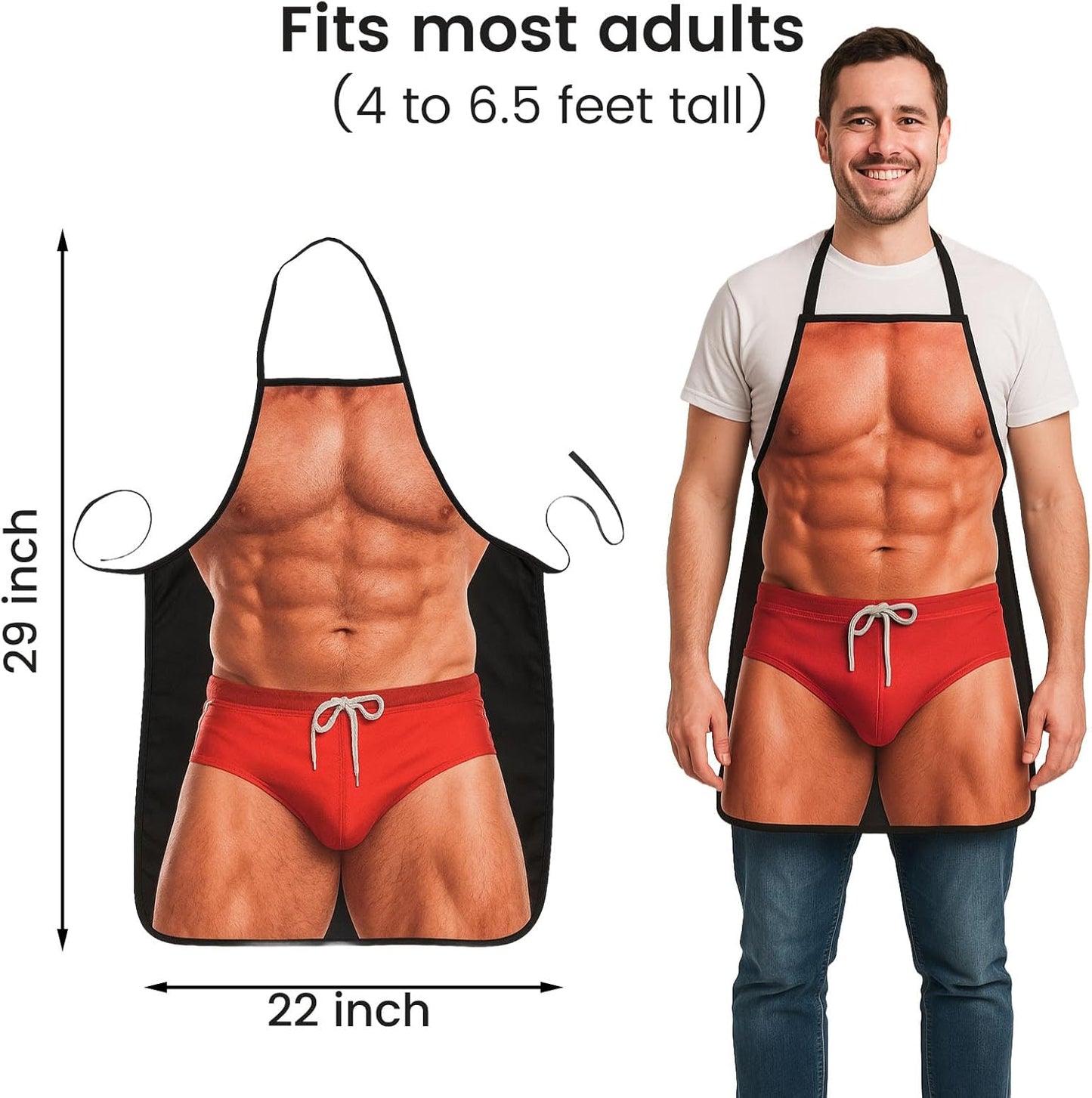 Funny Aprons for Men, Gag Grilling Apron for Men Women Kitchen Cooking Outdoor Party Barbecue