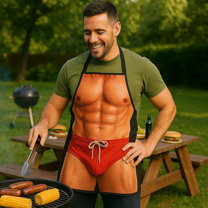 Funny Aprons for Men, Gag Grilling Apron for Men Women Kitchen Cooking Outdoor Party Barbecue