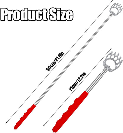 4 Pack Extendable Back Scratcher Easter Basket Stuffers Portable Telescoping Metal Claw Back Scratchers Retractable Backscratcher Gifts for Men Women Mom Dad Adults Teens