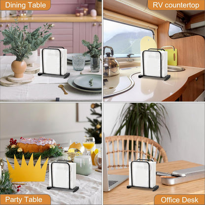 Napkin Holder, Modern Standing Paper Napkin Holders for Kitchen Dining Table, Metal Napkin Storage for All Dining Room Decors, Black