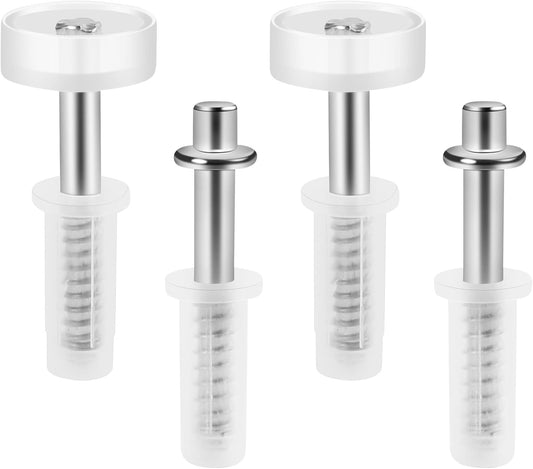 4 Pcs Spring Loaded Bi-Fold Door Hardware Kit - Top Roller Guide Wheel and Pivot for Folding Closet Doors, Bifold Repair Kit