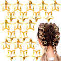 20pcs Gold Star Hair Clips, Y2K Star Snap Clip Barrettes for Women, 1.18in Metal Non-Slip Hairclips Hair Accessories for Long Short Thick Thin Curly Straight Hairstyles