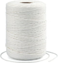 White String, 2MM 656 Feet White Cotton String, Cotton Bakers Twine for Meat, Roasting, Gift Wrapping, Gardening, Macrame, DIY Art & Crafts (200M/218Yard,12Ply)