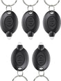 5 Pack LED Keychain Flashlight Mini LED Keychain Light 12 Lumen Portable Ultra Bright Battery Powered Key Ring Torch for Outdoor Camping Hiking and Emergency Lighting, Black Shell
