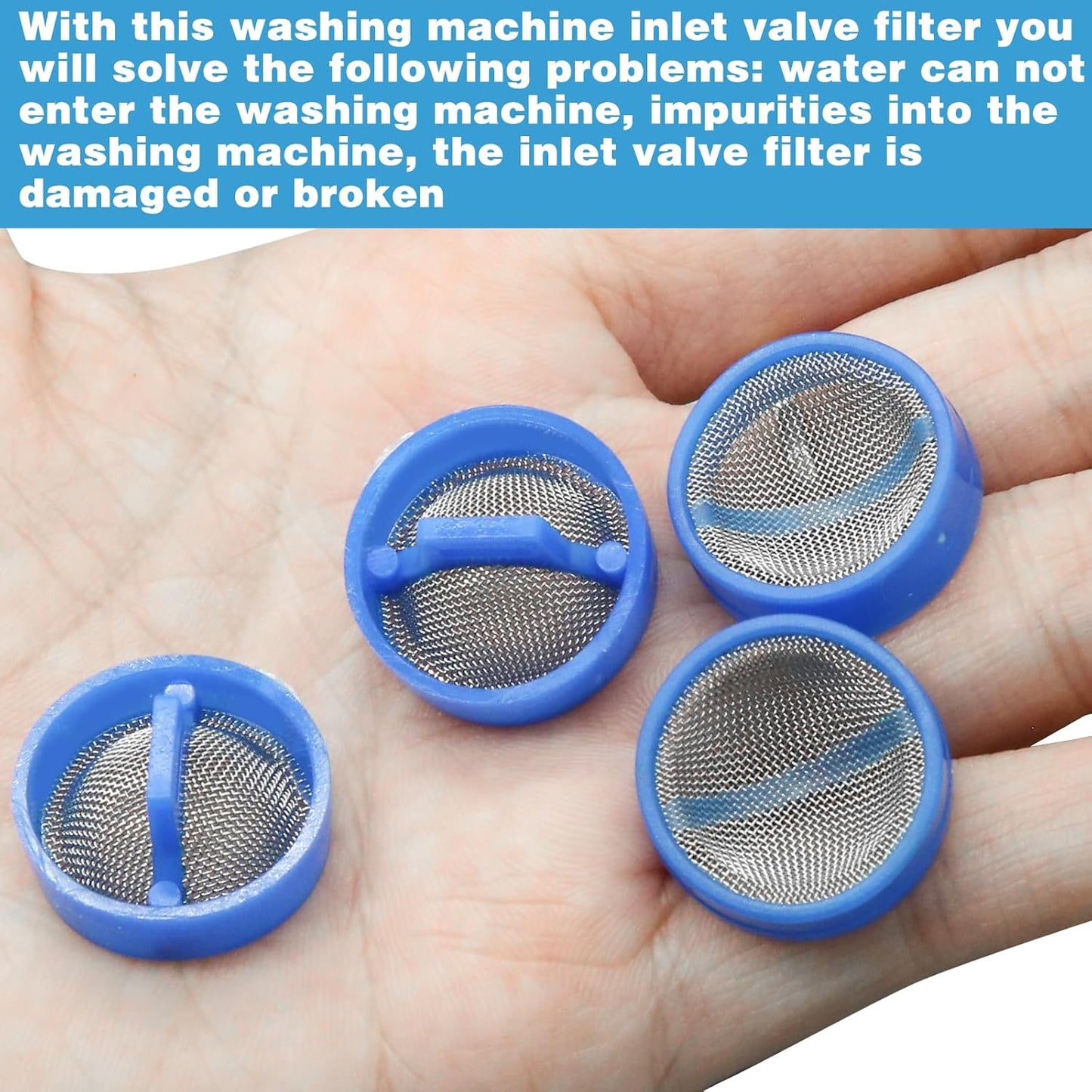 20Pcs Washing Machine Water Filter, Washing Machine Water Inlet Valve Washing Machine Filter Hose Washer with Screen Filter, Washing Machine Hose Filter Inline Water Filter Washing Machine Inlet Valve