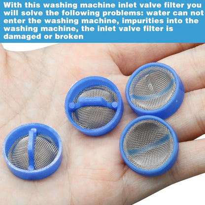 20Pcs Washing Machine Water Filter, Washing Machine Water Inlet Valve Washing Machine Filter Hose Washer with Screen Filter, Washing Machine Hose Filter Inline Water Filter Washing Machine Inlet Valve