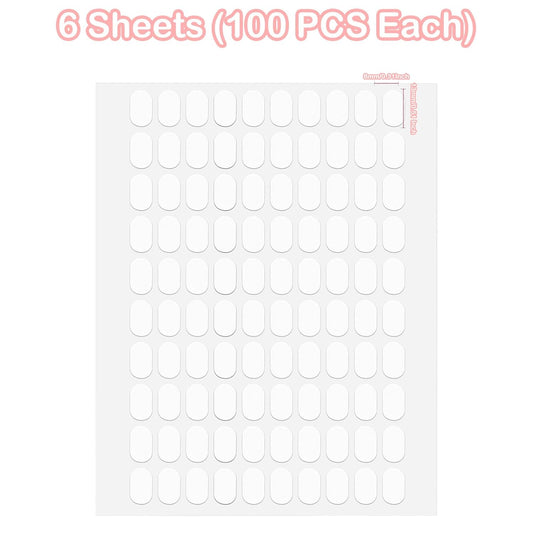 600Pcs Double Sided Dots Glue, Clear Sticky Tack Putty Removable, Sticky Gel Dots Tacky Putty Crafts Mounting Putty, No Trace Poster Putty Sticky Tack for Wall Hanging (0.51 X 0.31 Inches)