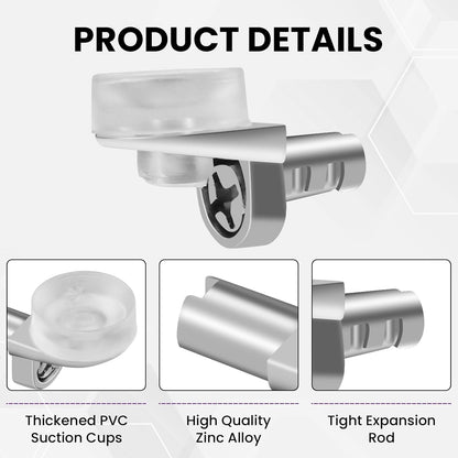 5mm Shelf Support Peg with Suction Cup, Heavy Duty Shelves Support Holders, 20pcs 1/5 Inch Shelf Pins Metal Adjustable Shelf Pegs for Kitchen Bookshelf Wardrobe Shelves Cupboard