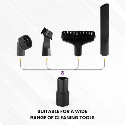 2 Pcs Vacuum Hose Adapter for Connecting 1-3/8" OD to 1-1/4" ID Between Vacuum Cleaner and Dust Collection Accessories, Plastic Cleaner Hose Connector Reducer (Black).