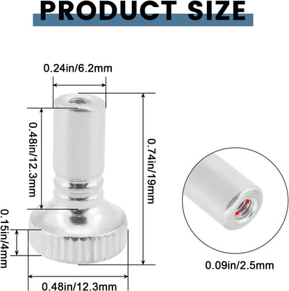 8 Pcs Lamp Switch Knob, Metal Turn On/Off Light Switch Knobs Replacement, Standard Size Twist Switch Knobs (Nickel Color)