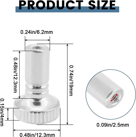 8 Pcs Lamp Switch Knob, Metal Turn On/Off Light Switch Knobs Replacement, Standard Size Twist Switch Knobs (Nickel Color)