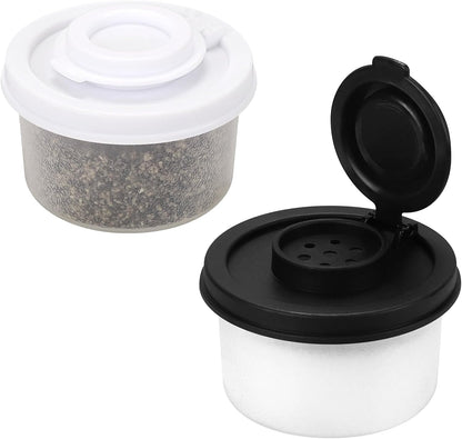 Salt and Pepper Shakers, Mini Salt Shaker to go Moisture Proof Salt Pepper Shakers Spice Container Dispenser for Camping Picnic Lunch Boxes Travel Kitchen