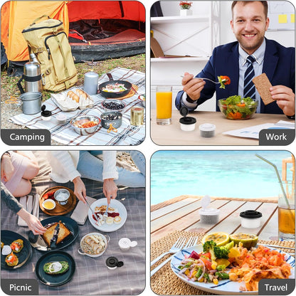 Salt and Pepper Shakers, Mini Salt Shaker to go Moisture Proof Salt Pepper Shakers Spice Container Dispenser for Camping Picnic Lunch Boxes Travel Kitchen